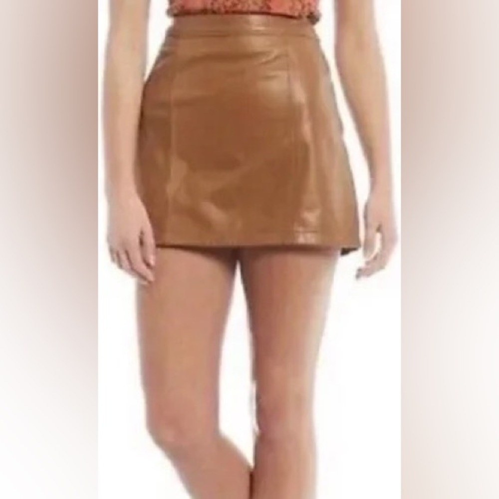 Gianni Bini Leather Mini Skirt XS